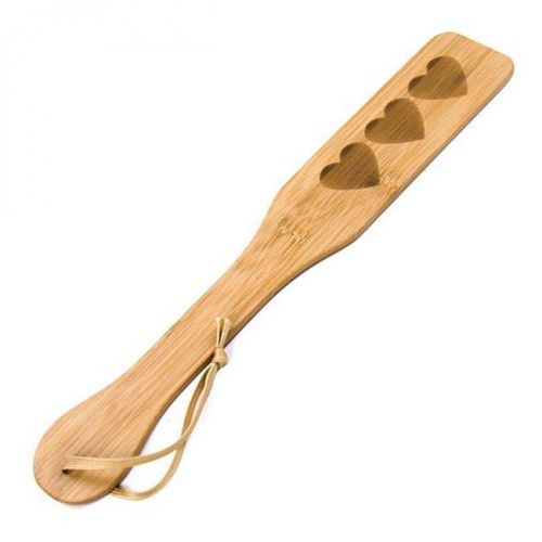 BDSM wooden slap, three hearts