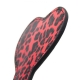 BDSM small slapper heart, leopard pattern, red and black color