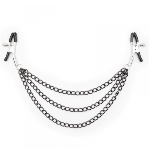 Steel nipple clamps, triple chain