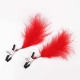 Steel nipple clamps, red feathers