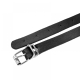 Black leather garter belt, metal rings