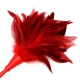 Feather tickle, black-red color and satin wand
