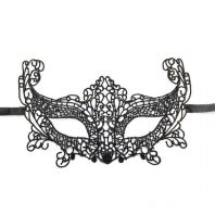 Lace black mask with ribbon - Athena