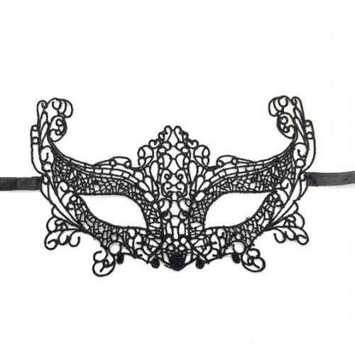 Lace black mask with ribbon - Athena