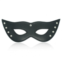Black leather mask - Black Kathleen