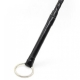 Black leather whip, knitted handle and fist