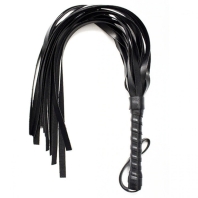 Black small leather whip, straps