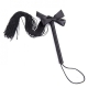 Black fine satin whip, laces and bow