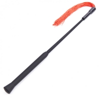 Rubber whip, black and red color, thread