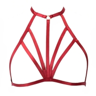 Red elastic harness, strap - Anastazia