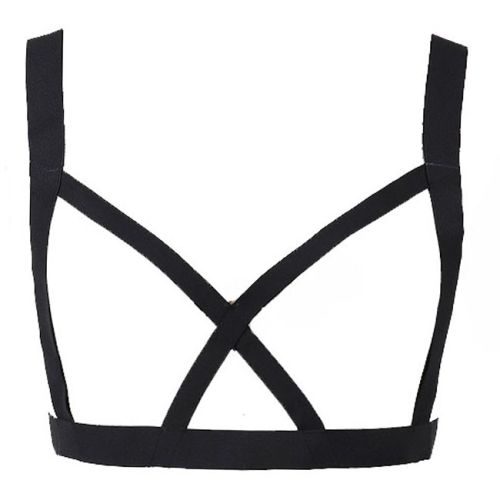 Black elastic open bra - Maria