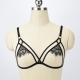 Black open bra, chest harness - Lacey