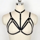 Black open bra, chest harness - Eva