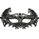Lace black mask with ribbon - Madlene