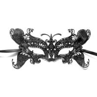 Lace black mask with ribbon - Dina