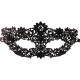 Lace black mask with ribbon - Zoe