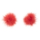Nipple stickers, red fluffy circles