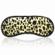 Soft sleep mask with leopard pattern, satin