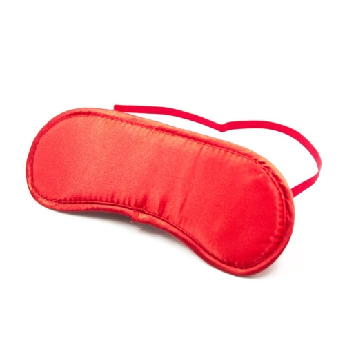 Red satin mask, rubber band