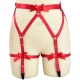 Red garter elastic waistband, red bows