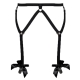 Black elastic garter belt, bows