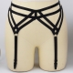 Women's elastic garter waist, black color