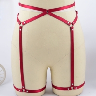 Elastic garter belt, red color