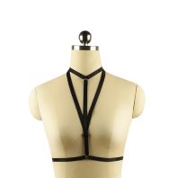 Black erotic elastic harness - Nina