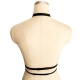 Black elastic open bra, harness - Jelena