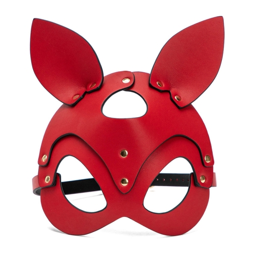 Dark red leather cat, studs and belt
