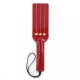 BDSM leather small slapper, lacquered red color,