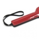 BDSM leather small slapper, lacquered red color,