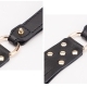 BDSM leather black whip, straps, hand strap, studs
