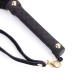 Leather whip, knitted handle, gold and black color - 30 cm
