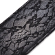 BDSM spanking paddle, black color, lace floral pattern