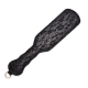 BDSM spanking paddle, black color, lace, floral pattern